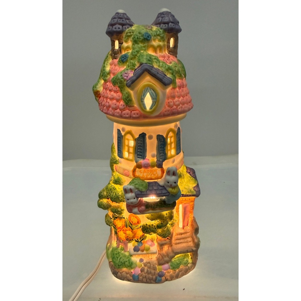 Pacific Rim Easter 8" UL Porcelain Hi-Town Village Flower Shop #66561